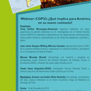 Sábado 10: Webinar sobre la última conferencia por el clima de la ONU